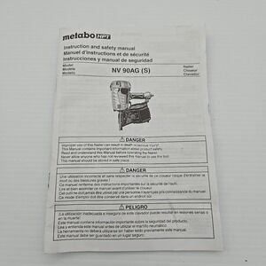 HPT Wire Collated Coil Framing‎ Nailer NV90AG(S) Manual